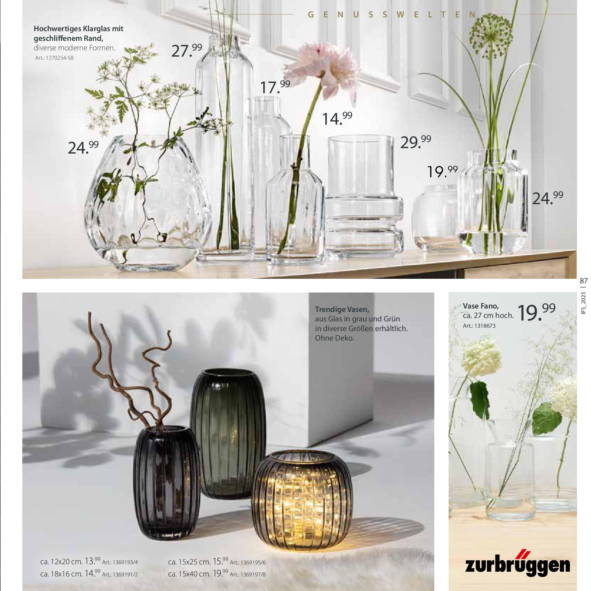 Zurbrüggen Lebenslust (ab 01.04.2025) zum Blättern | Seite: 87 | Produkte: Vase