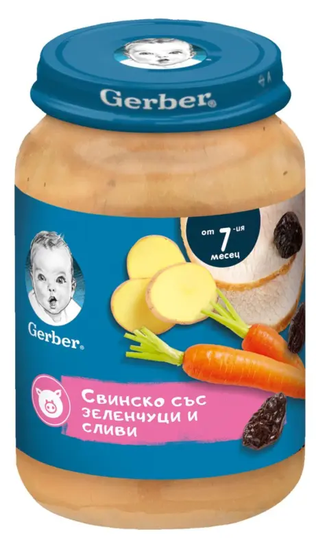 GERBER Пюре за деца над 6, 7 или 9 мес.