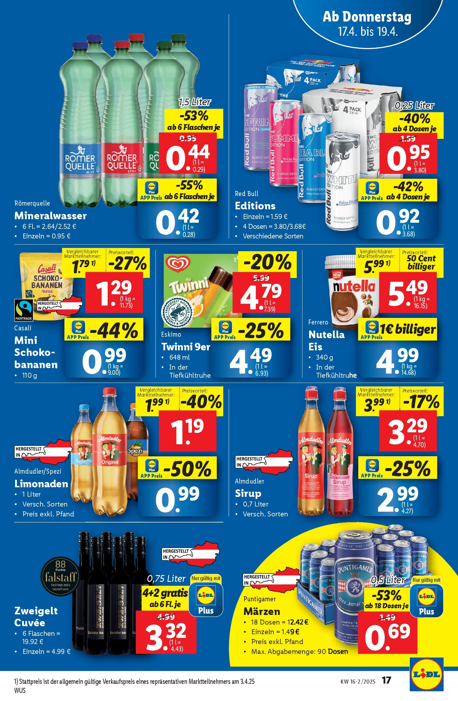 Lidl Flugblatt - Graz, Klagenfurt, Neunkirchen ab 16.04.2025 ✳️ Angebote ab donnerstag | Seite: 19 | Produkte: Bananen Lidl Flugblatt - Graz, Klagenfurt, Neunkirchen ab 16.04.2025 - Angebote ab donnerstag | Seite: 19 | Produkte: Bananen