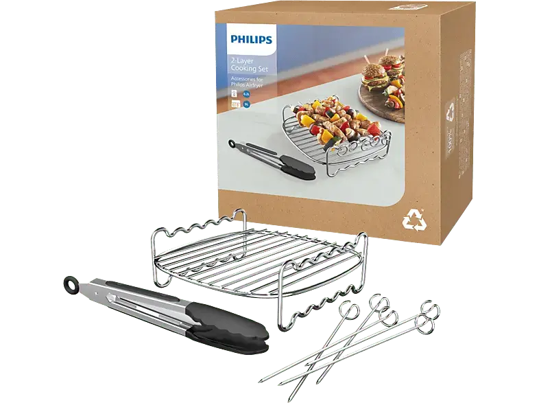 Philips HD9920/00 Airfryer Zubehör Grillrost zum Kochen auf 2 Ebenen