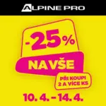 Alpine pro 25% na celý nákup! – do 14.04.2025
