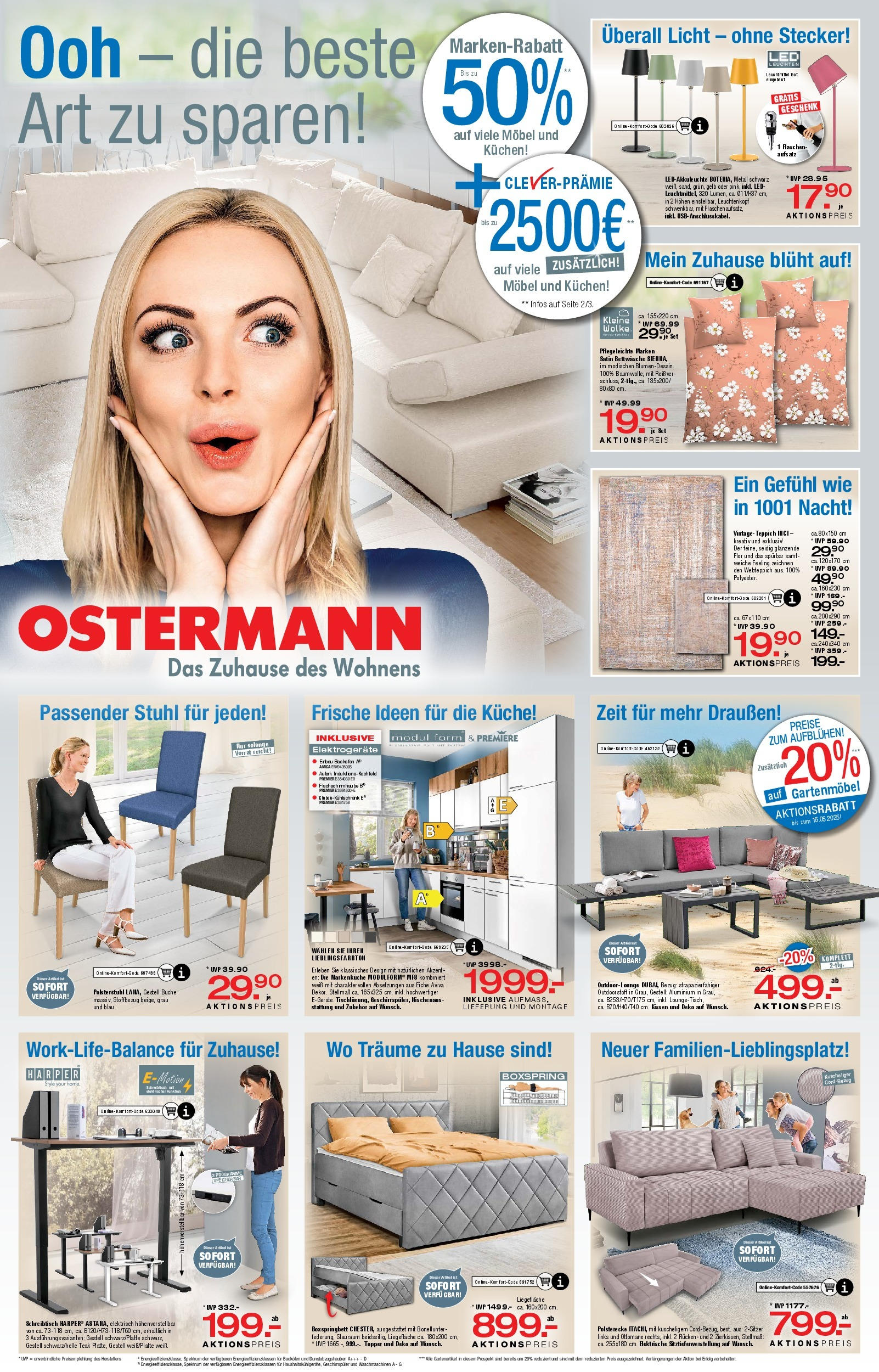 Ostermann Möbel Ostermann: Neue Möbel wirken Wunder. (vom 03.05.2025 - 16.05.2025) Vorschau von dem Prospekt des Geschäftes Ostermann, gültig ab dem 03.05.2025