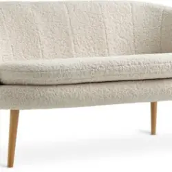 JYSK Canapea GISTRUP 2 locuri alb-murdar plușat