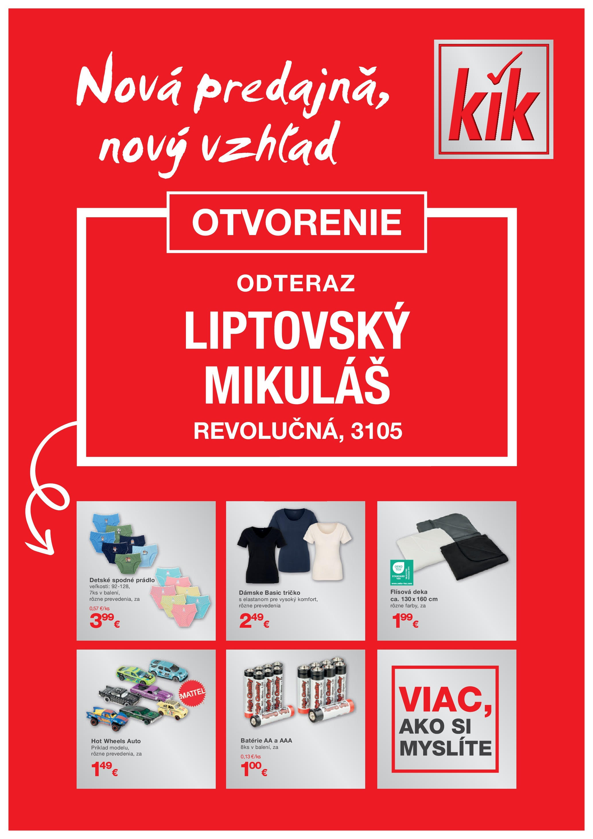 Aktuálny KIK KiK leták platný do 17.05.2025 od 12.05.2025 > Nový online výpredaj