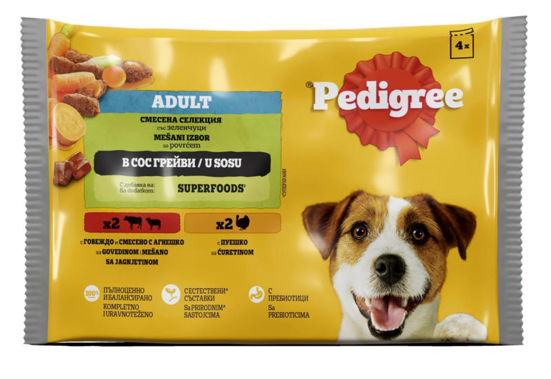 Pedigree Храна за куче пауч различни видове