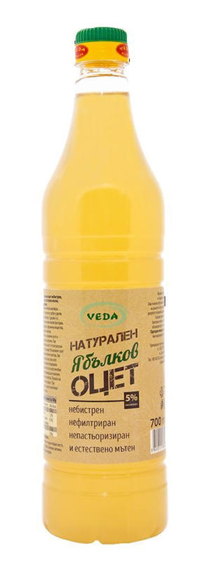 Veda Нефилтриран ябълков оцет 700 мл