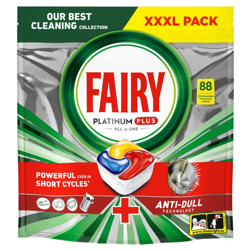 Fairy табл. за съдомиялна XXL Platinum Plus , 88 бр.