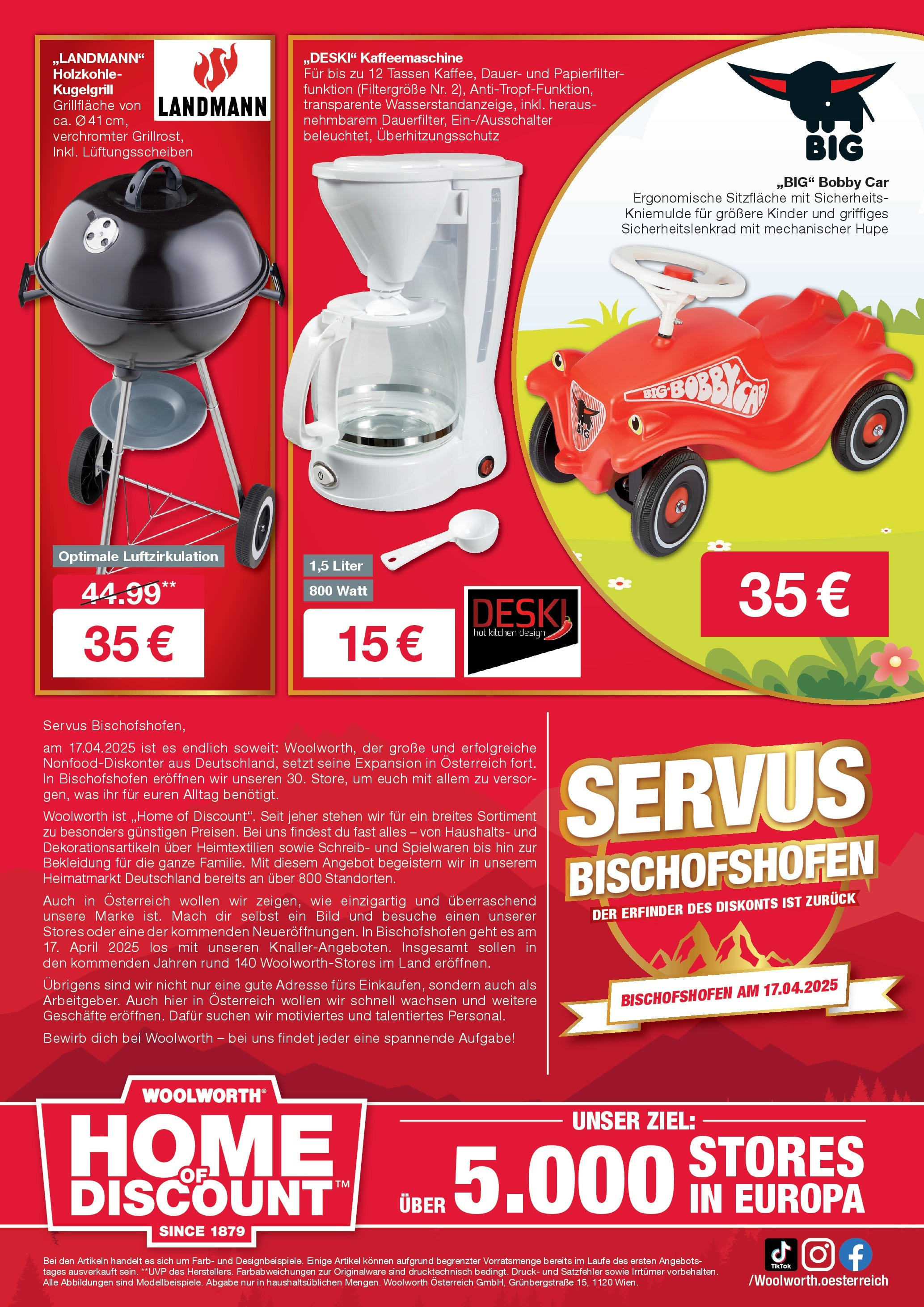 Woolworth Servus Bischofshofen! von 16.04.2025 - Aktuelle Angebote | Seite: 8 | Produkte: Bekleidung, Kaffeemaschine