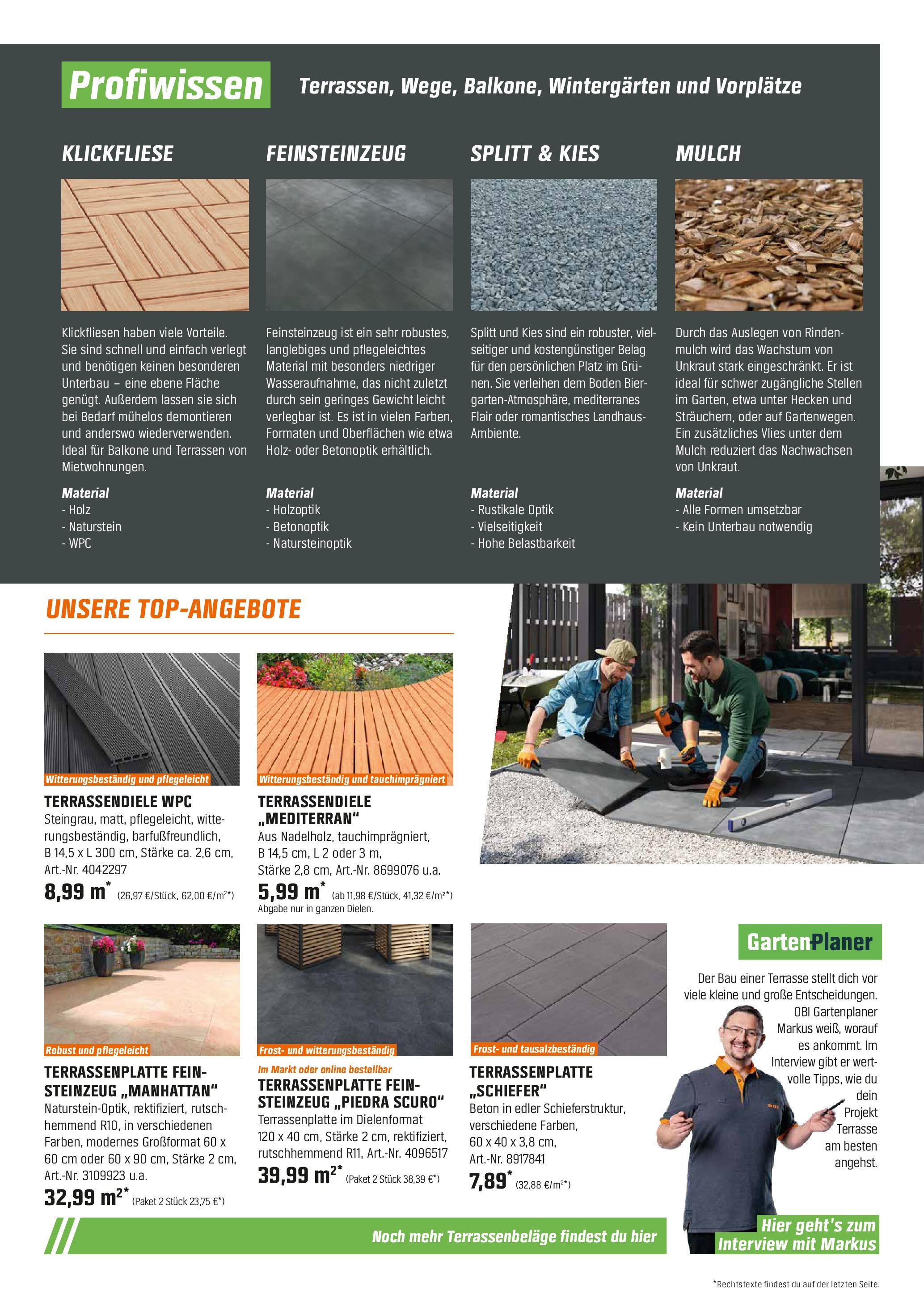 OBI Garten Planer von 02.04.2025 - Aktuelle Angebote | Seite: 5 | Produkte: Gewicht, Bier