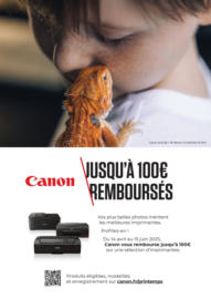 Canon Jusqu'à 100€ remboursés