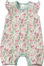 ALANA Strampler Pro Climate mit Blumen-Muster, weiß, Gr. 74/80