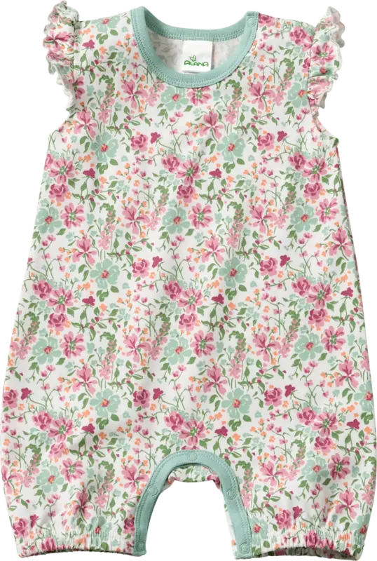 ALANA Strampler Pro Climate mit Blumen-Muster, weiß, Gr. 74/80