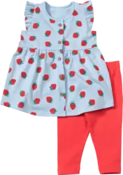 ALANA Set mit Tunika und Leggings mit Erdbeer-Muster, blau + rot, Gr. 80