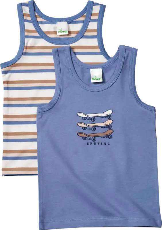 ALANA Unterhemden mit Skateboard-Motiv, blau, Gr. 110/116