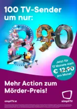 simpliTV: Mehr Action zum Mörder-Preis
