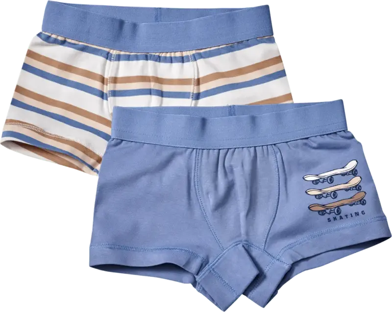 ALANA Boxershorts mit Skateboard-Motiv, blau, Gr. 98/104
