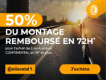 Euromaster Du 14 avril au 1er juin 2025, obtenez le remboursement de 50% du montage en 72H, pour l'achat de 2 ou 4 pneus CONTINENTAL en 16" et plus ! - au 01.06.2025