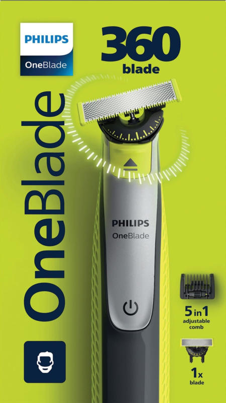 PHILIPS OneBlade Elektrischer Rasierer, OneBlade 360 Face QP2734/23