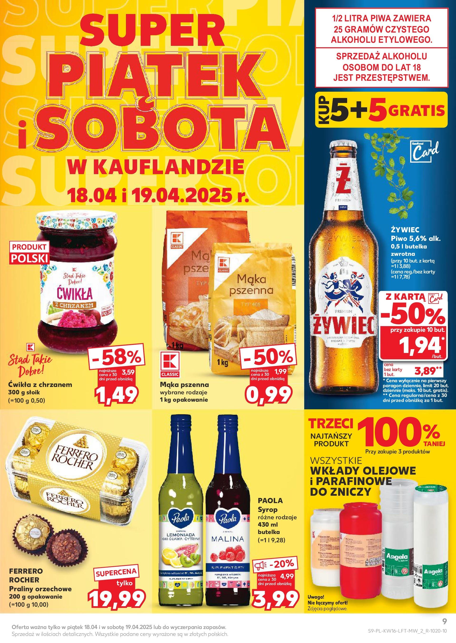 Kaufland gazetka (16.04.2025) - od jutra | Strona: 9 | Produkty: Serek homogenizowany, Krewetki, Krewetki gotowane, Ser Kaufland gazetka od 16.04.2025 - od jutra PDF | Strona: 9 | Produkty: Serek homogenizowany, Krewetki, Krewetki gotowane, Ser