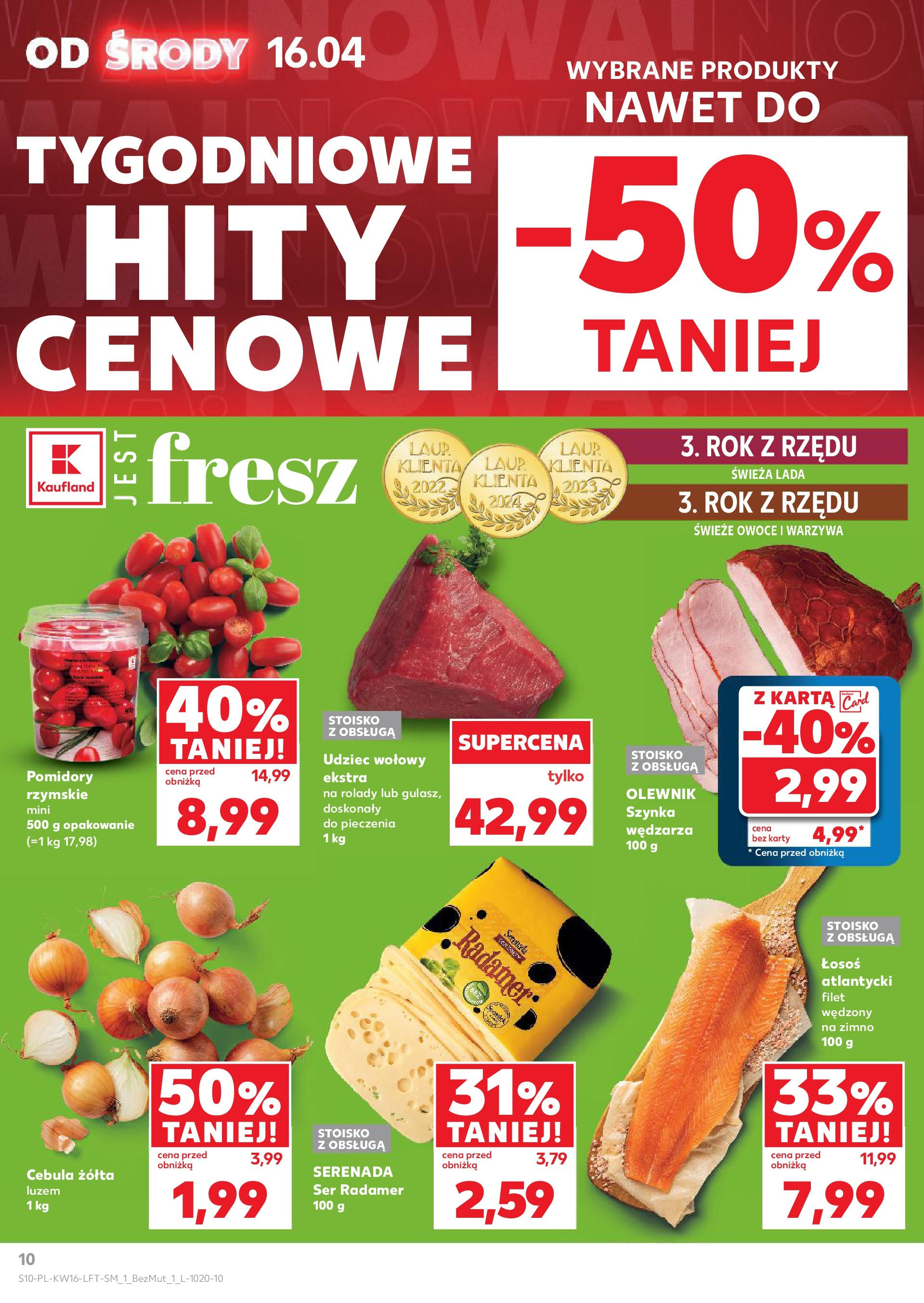 Kaufland gazetka (16.04.2025) - od jutra | Strona: 10 | Produkty: Tuńczyk w oleju, Zurek, Ciecierzyca, Jaja Kaufland gazetka od 16.04.2025 - od jutra PDF | Strona: 10 | Produkty: Tuńczyk w oleju, Zurek, Ciecierzyca, Jaja