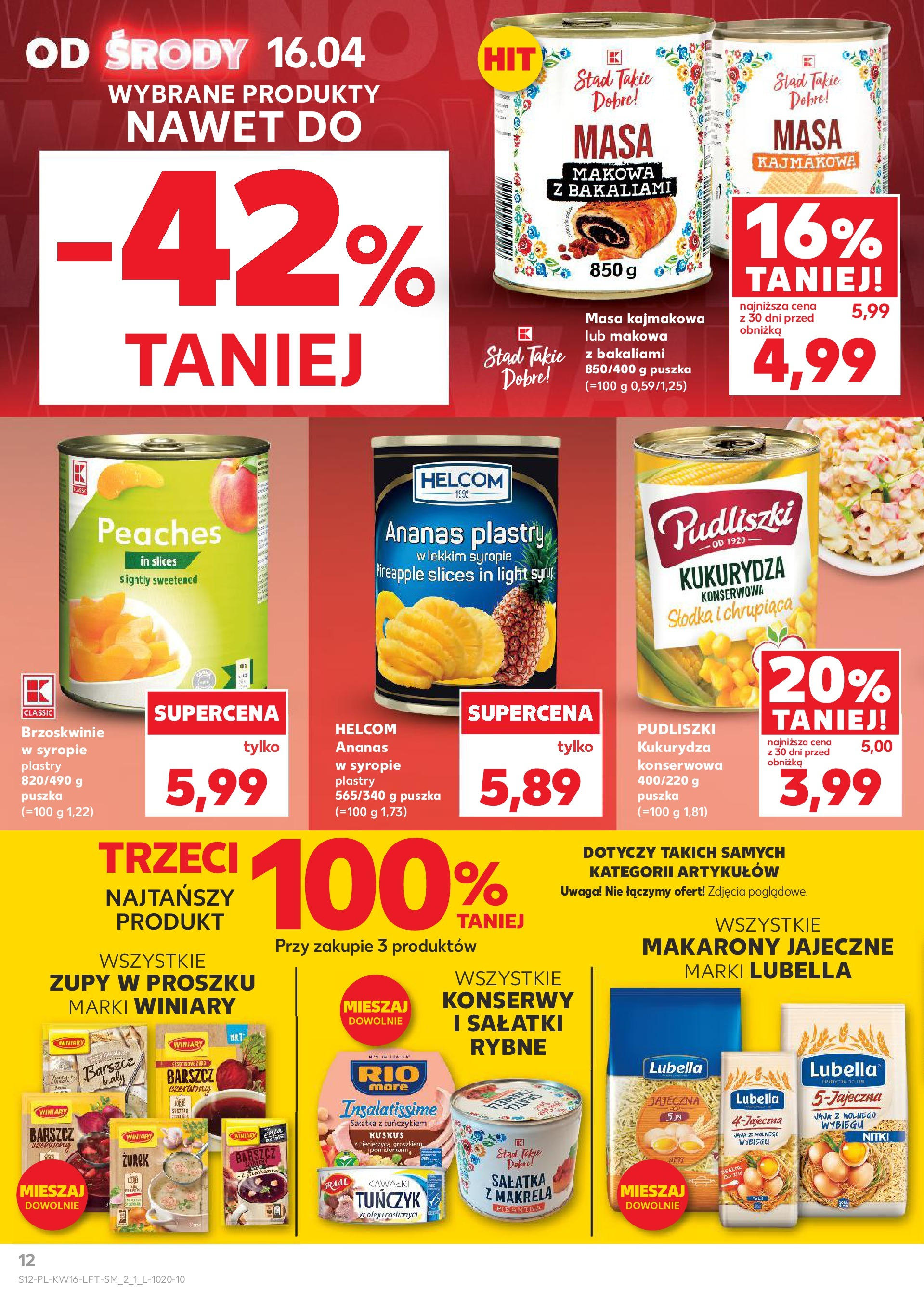 Kaufland gazetka (16.04.2025) - od jutra | Strona: 12 | Produkty: Tyskie, Kawa, Lody, Woda Kaufland gazetka od 16.04.2025 - od jutra PDF | Strona: 12 | Produkty: Tyskie, Kawa, Lody, Woda