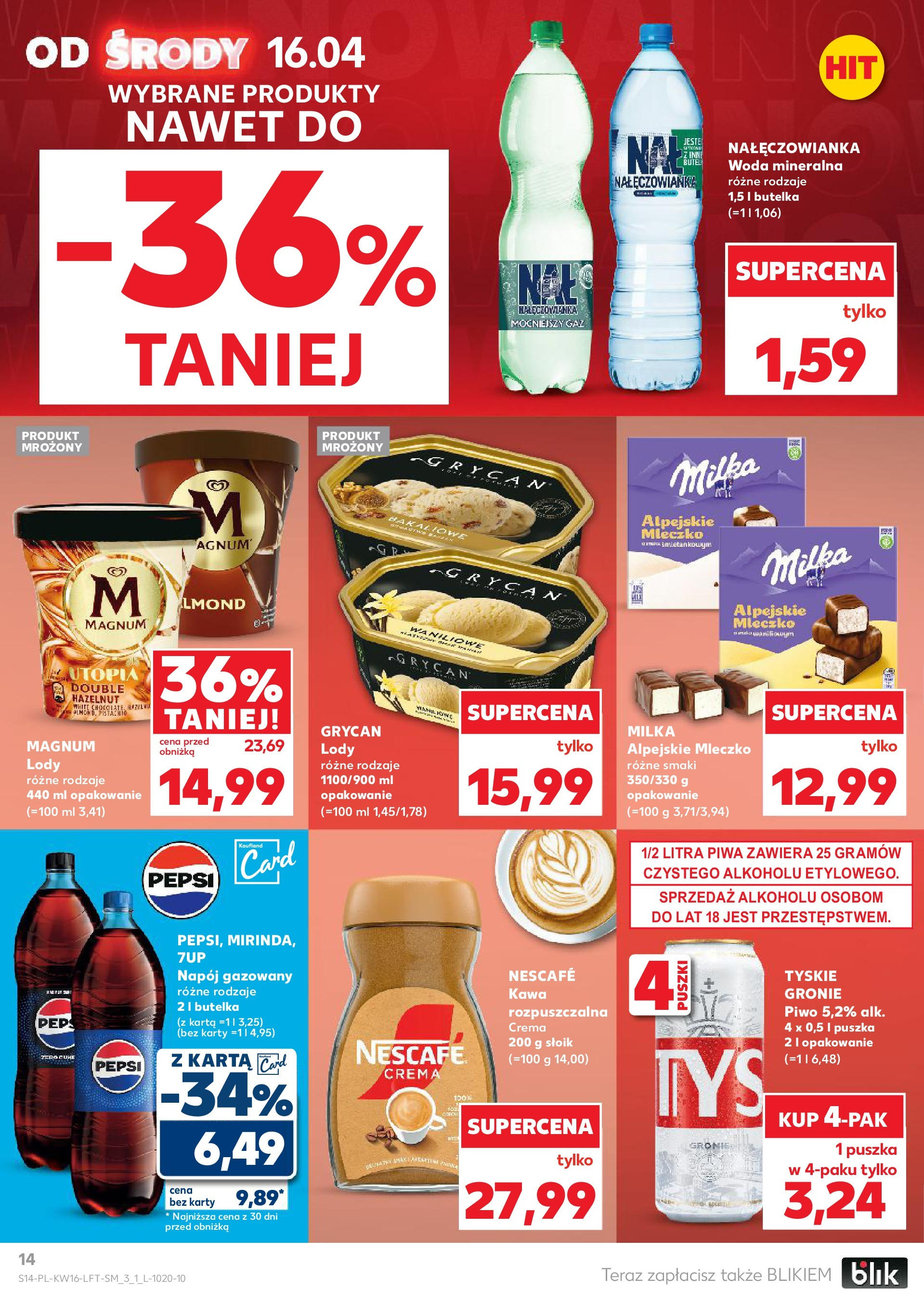 Kaufland gazetka (16.04.2025) - od jutra | Strona: 14 | Produkty: Kiełbasa, Schab, Parówki, Szynka Kaufland gazetka od 16.04.2025 - od jutra PDF | Strona: 14 | Produkty: Kiełbasa, Schab, Parówki, Szynka