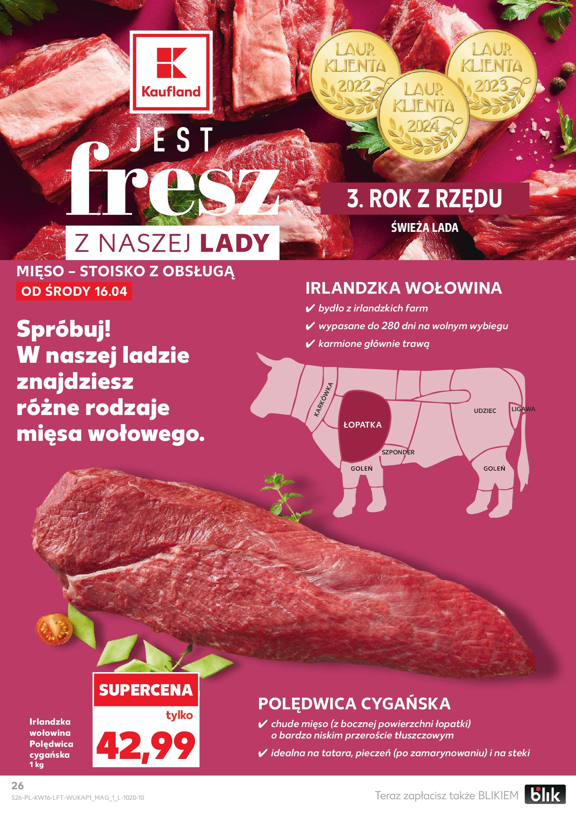 Kaufland gazetka (16.04.2025) - od jutra | Strona: 26 | Produkty: Kiełbasa, Kiełbaski, Biała kiełbasa, Wędliny Kaufland gazetka od 16.04.2025 - od jutra PDF | Strona: 26 | Produkty: Kiełbasa, Kiełbaski, Biała kiełbasa, Wędliny