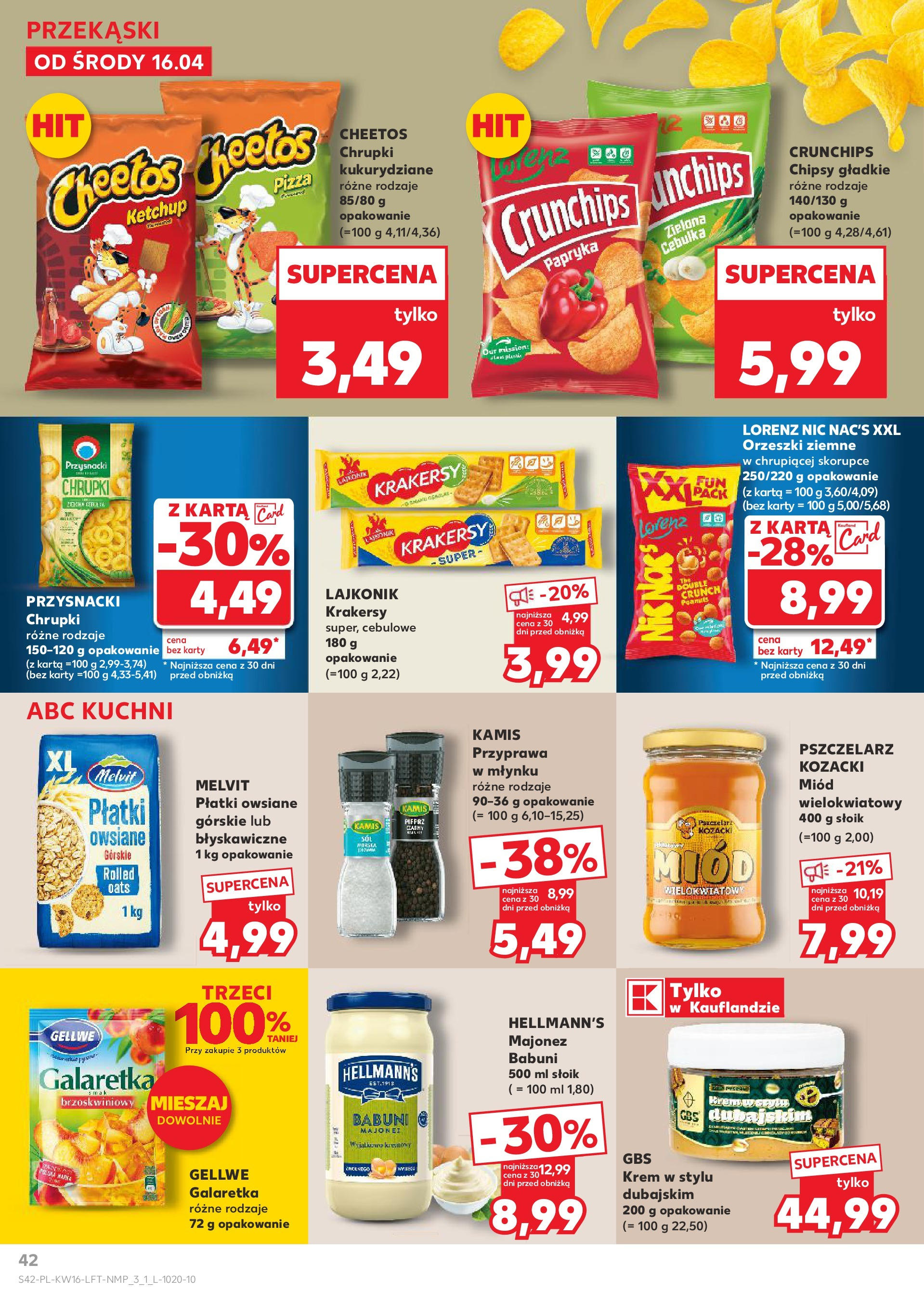Kaufland gazetka (16.04.2025) - od jutra | Strona: 42 | Produkty: Karta, Camembert, Ser na grilla, Sos Kaufland gazetka od 16.04.2025 - od jutra PDF | Strona: 42 | Produkty: Karta, Camembert, Ser na grilla, Sos