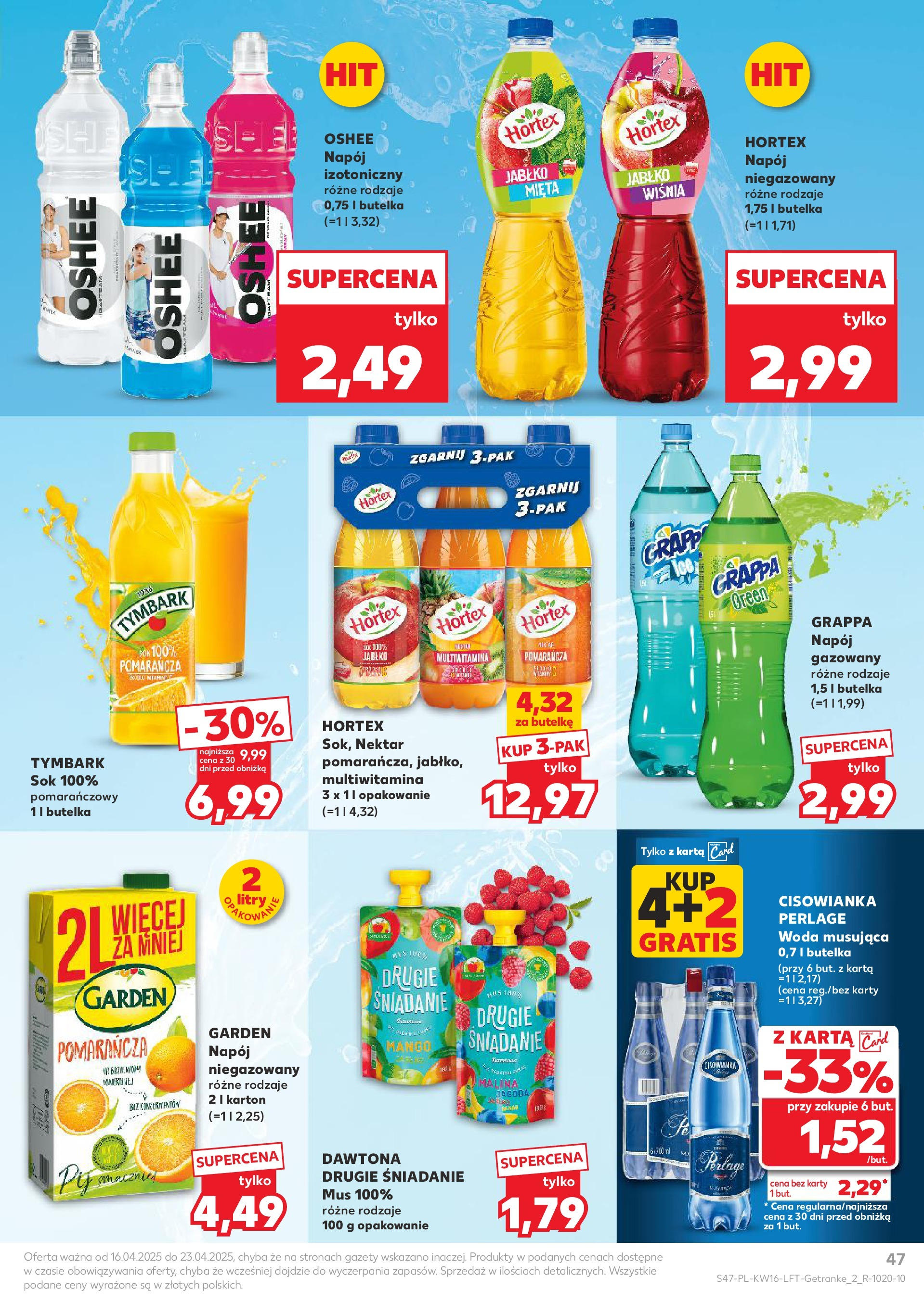 Kaufland gazetka (16.04.2025) - od jutra | Strona: 47 | Produkty: Karta, Warka, Tequila, Piwo Kaufland gazetka od 16.04.2025 - od jutra PDF | Strona: 47 | Produkty: Karta, Warka, Tequila, Piwo