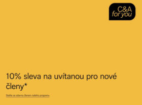 10% sleva na uvítanou pro nové členy