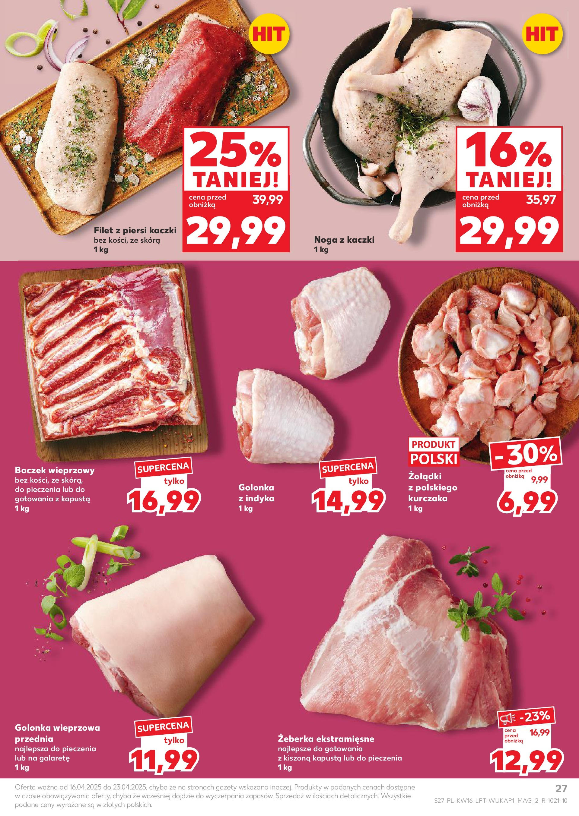 Kaufland gazetka (16.04.2025) - od jutra | Strona: 27 | Produkty: Kiełbasa, Karta, Boczek, Kiełbasa podwawelska Kaufland gazetka od 16.04.2025 - od jutra PDF | Strona: 27 | Produkty: Kiełbasa, Karta, Boczek, Kiełbasa podwawelska