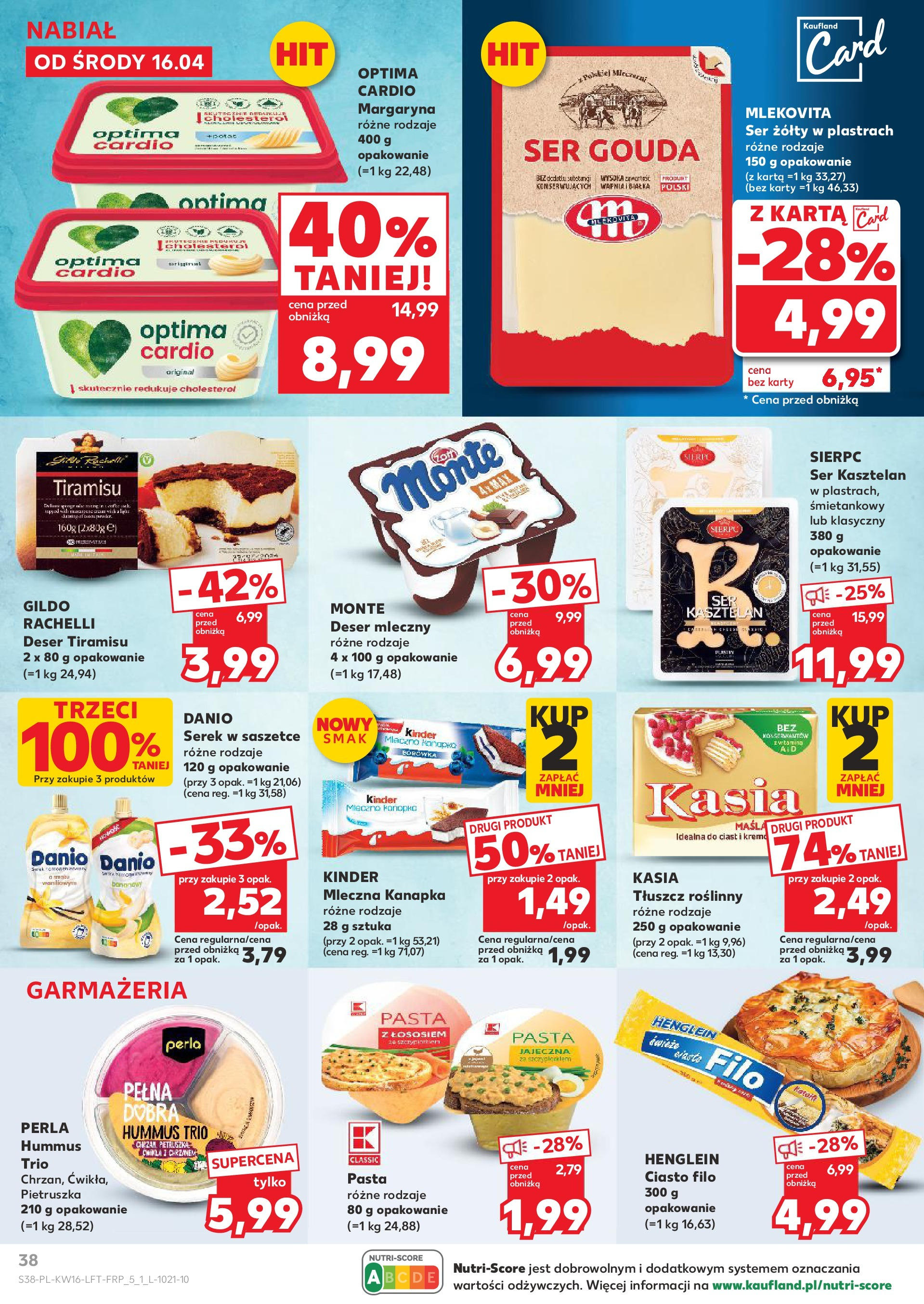 Kaufland gazetka (16.04.2025) - od jutra | Strona: 38 | Produkty: Maślanka, Surówka colesław, Lody waniliowe, Lody Kaufland gazetka od 16.04.2025 - od jutra PDF | Strona: 38 | Produkty: Maślanka, Surówka colesław, Lody waniliowe, Lody