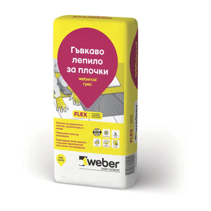 ЛЕПИЛО ЗА ПЛОЧКИ WEBER ГРЕС СИВ