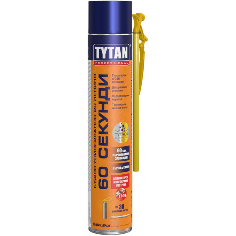 БЪРЗО PU ЛЕПИЛО TYTAN PROFESSIONAL 60 СЕКУНДИ