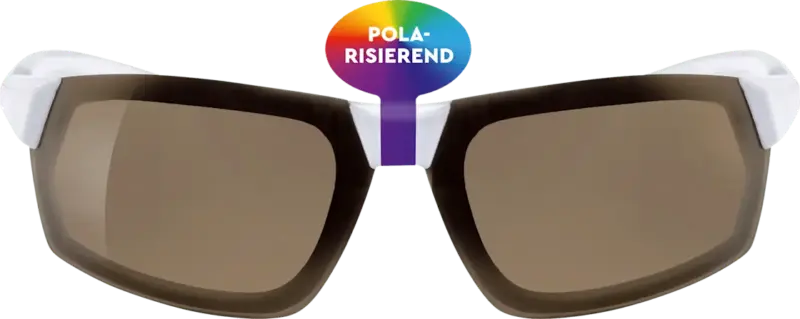 SUNDANCE Sport-Sonnenbrille weiß mit polarisierenden Scheiben