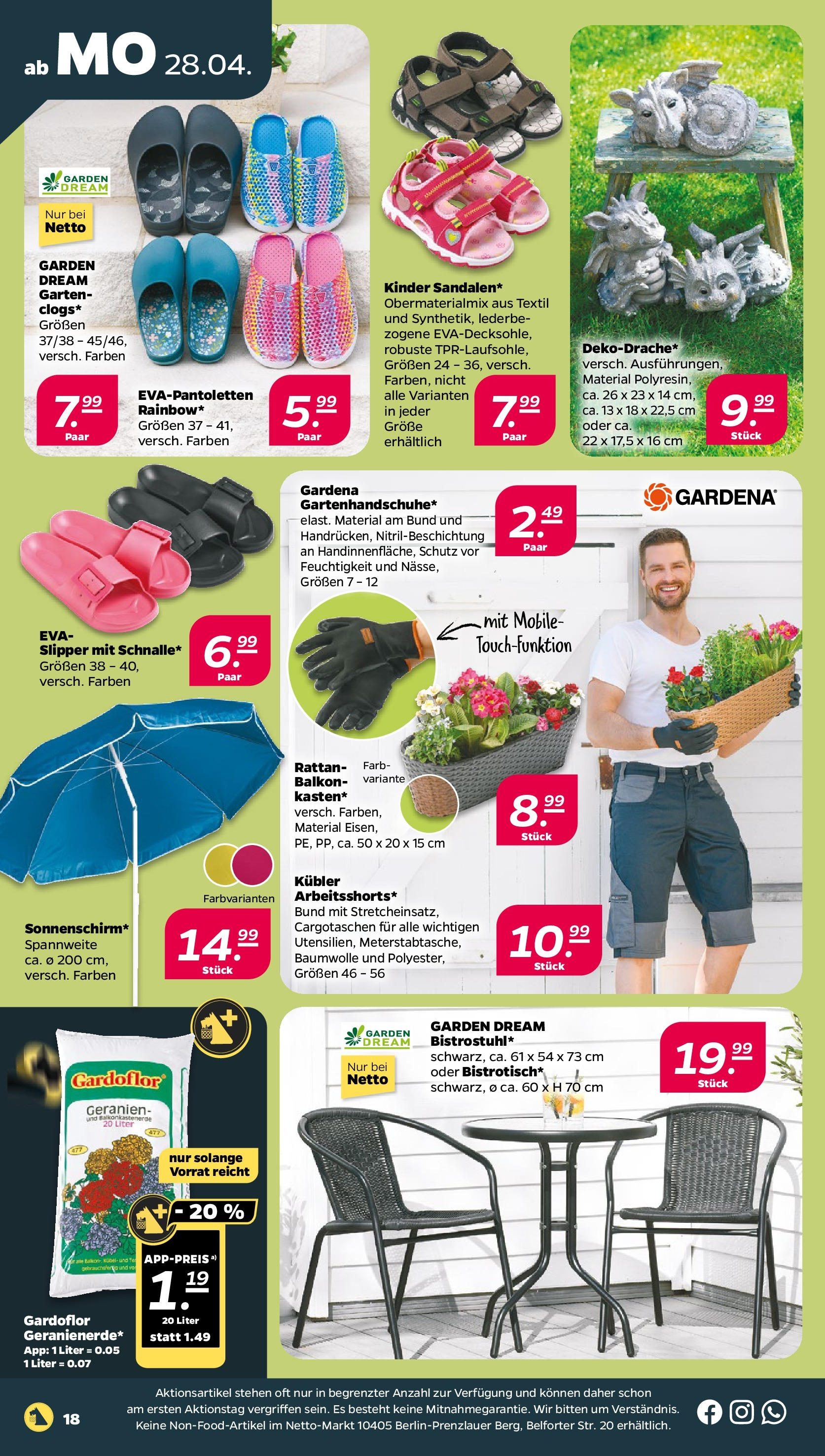 Netto - Netto APS : Wochenangebote ab 27.04.2025 → Angebote nächste Woche | Seite: 18 | Produkte: Box, Geranien