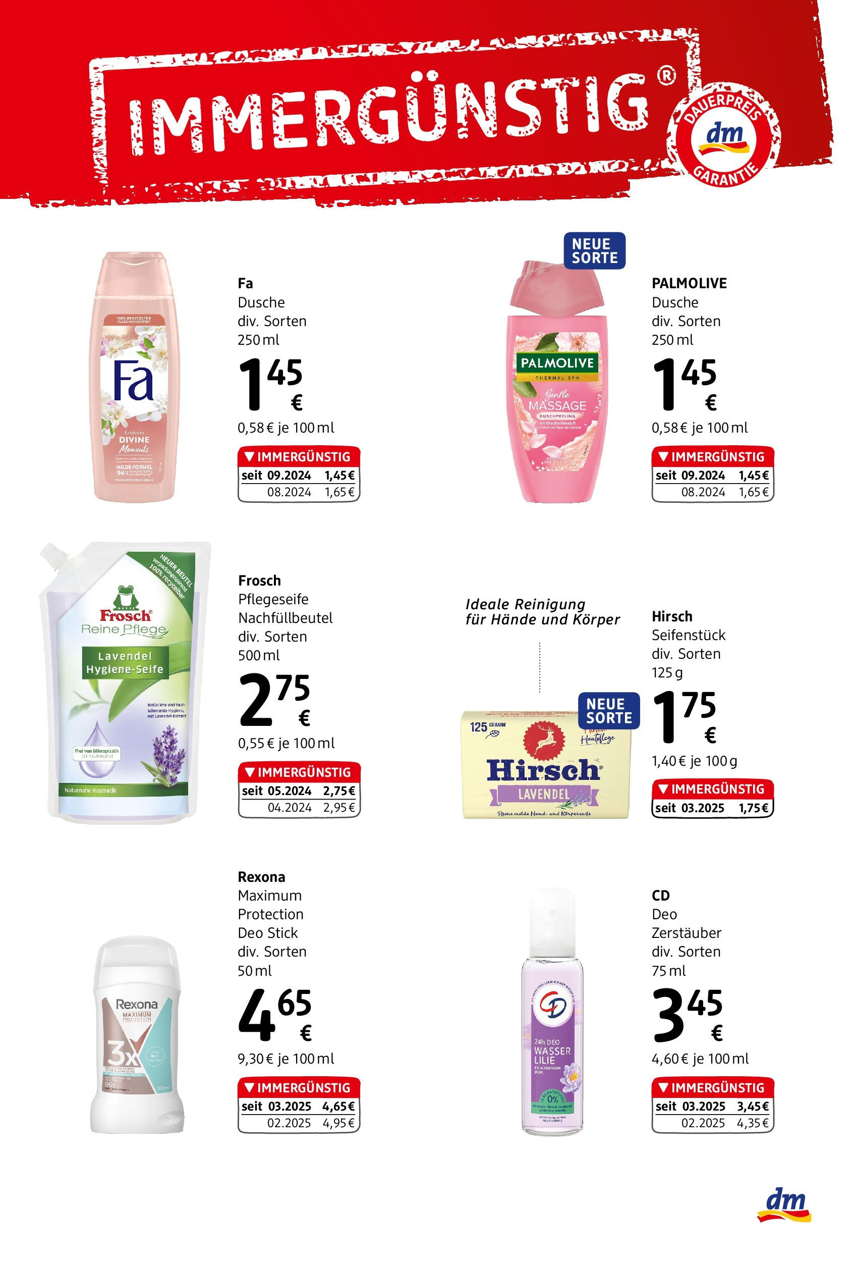 dm drogerie markt Flugblatt April 2025 von 24.04.2025 - Aktuelle Angebote | Seite: 5 | Produkte: Wasser, Dusche