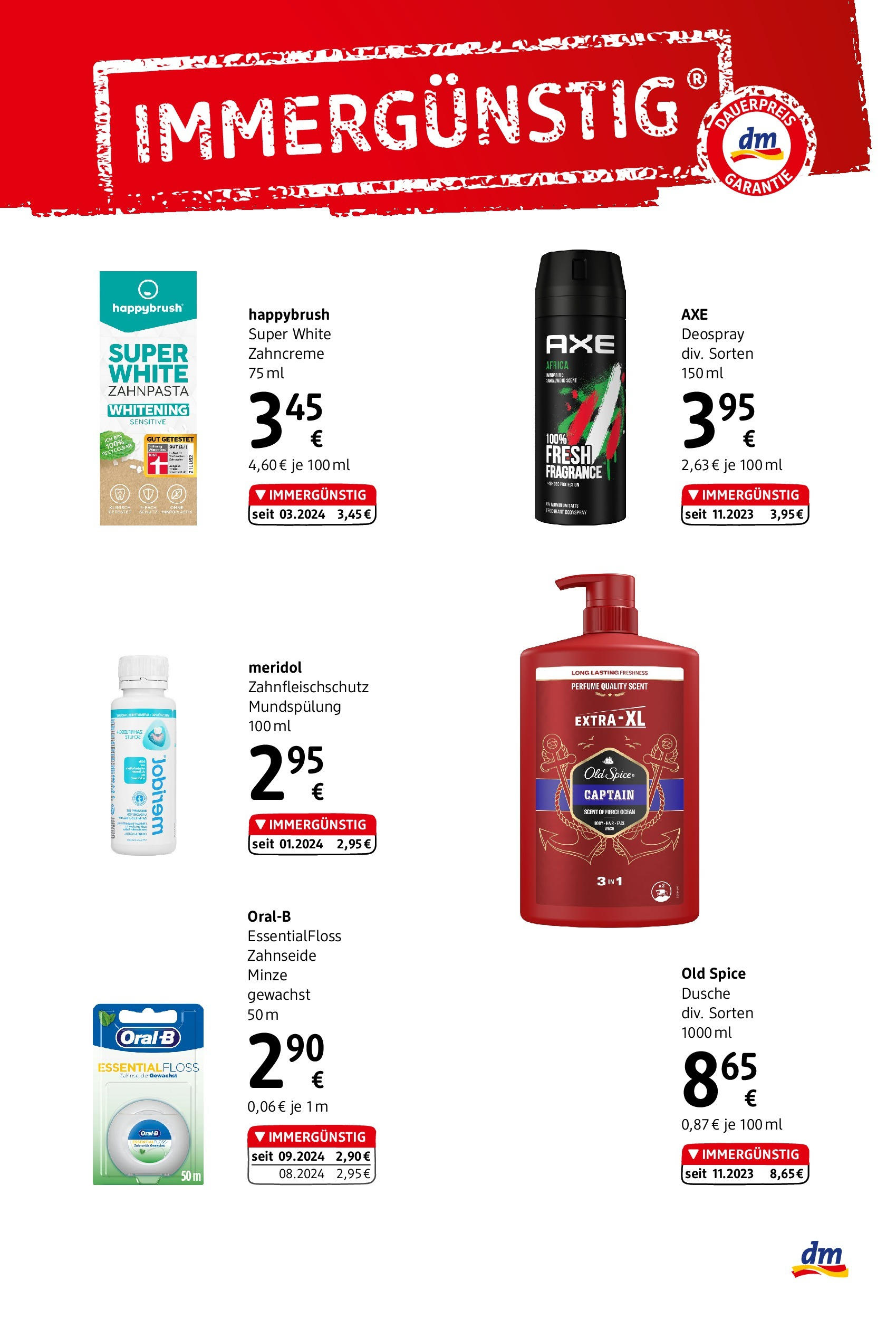 dm drogerie markt Flugblatt April 2025 von 24.04.2025 - Aktuelle Angebote | Seite: 6 | Produkte: Dusche, Zahnpasta