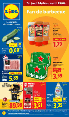 LIDL - Prévisualisation de LIDL - Fan de barbecue ? Retrouvez une sélection de viandes, sauces et bien plus à prix Lidl ! valide à partir de 23.04.2025