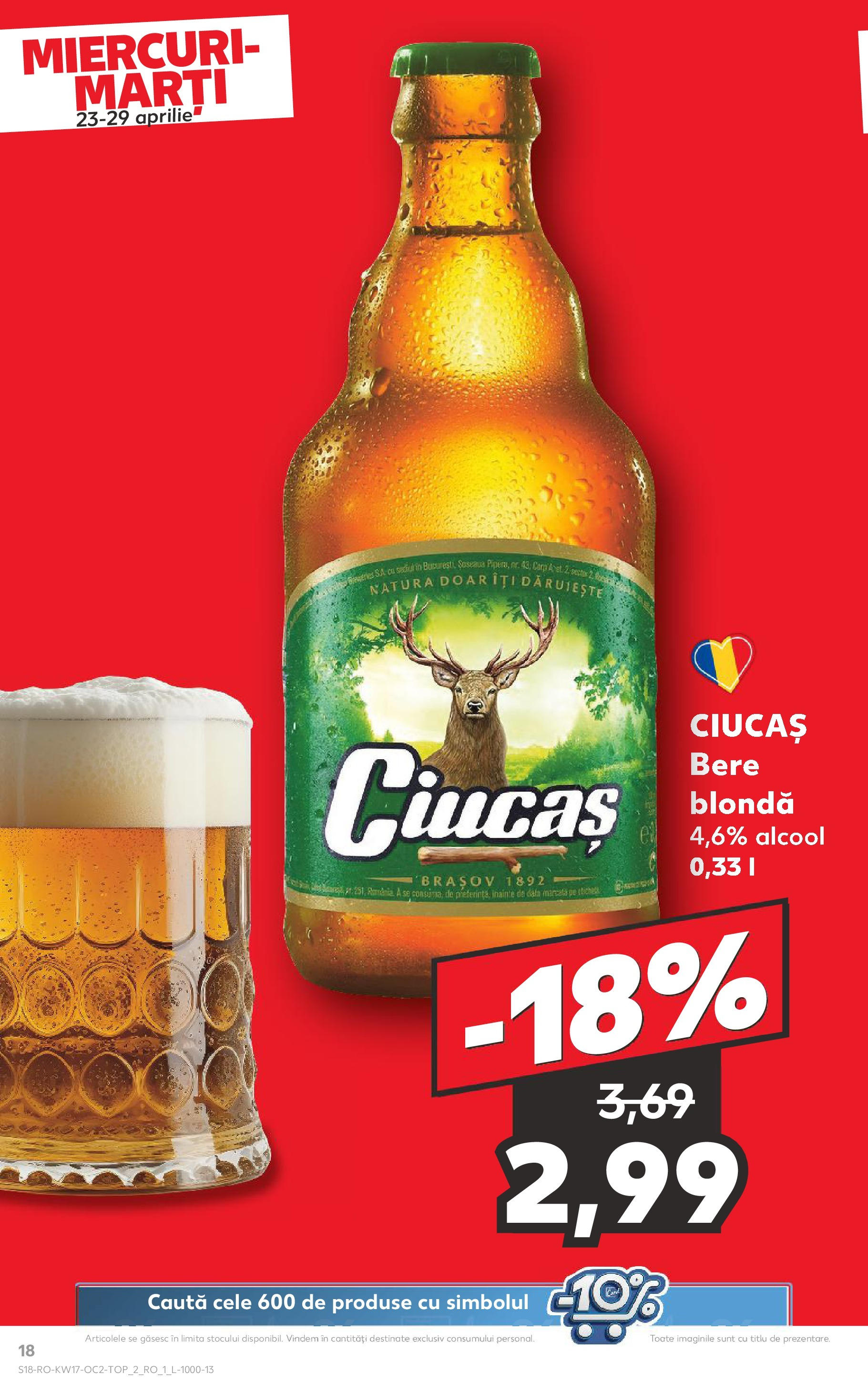 Catalog Kaufland - Târgovişte 23.04.2025 || Revista si Oferte | Pagină: 18 | Produse: Bere Catalog Kaufland - Târgovişte 23.04.2025 - Revista si Oferta | Pagină: 18 | Produse: Bere