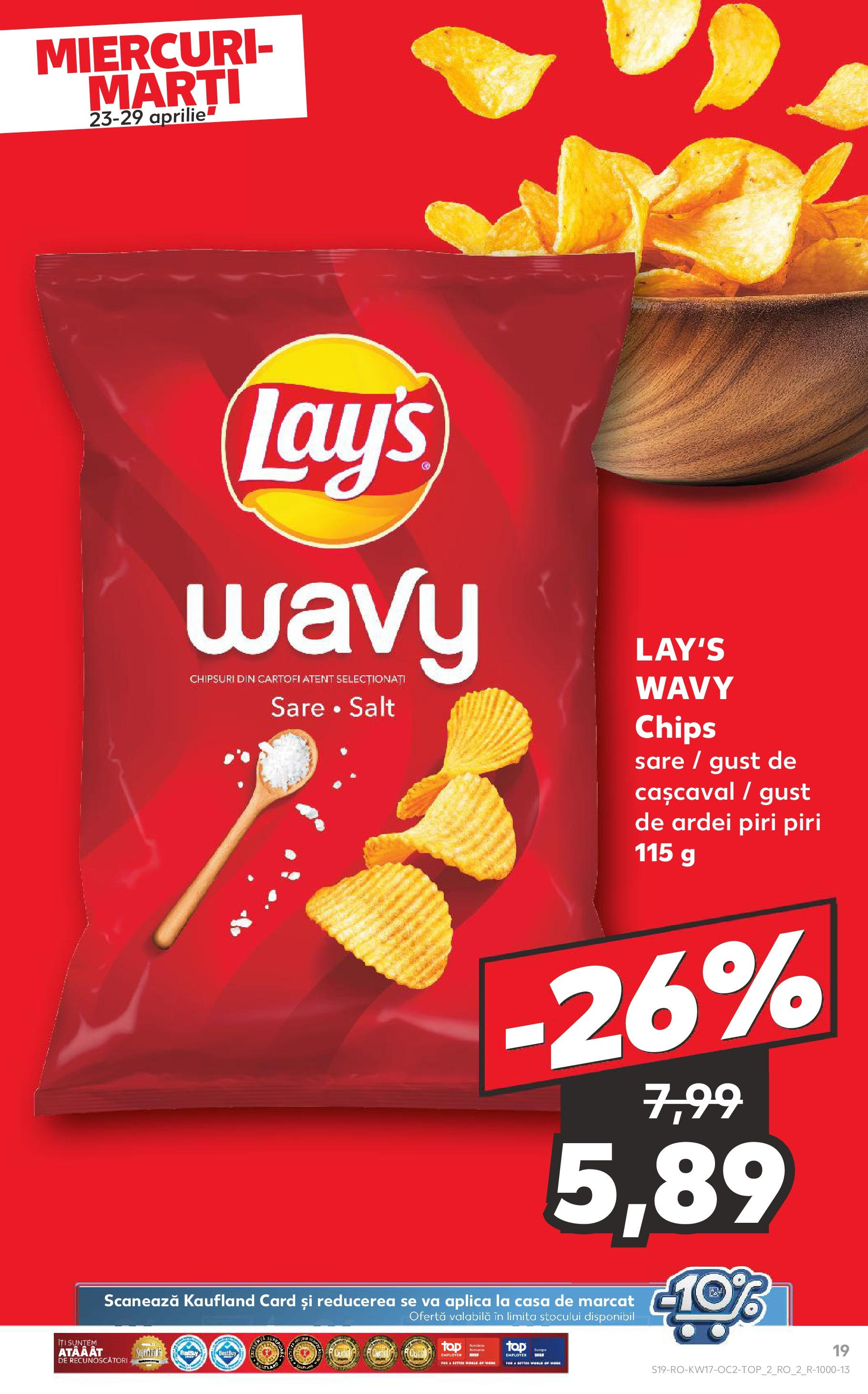 Catalog Kaufland - Târgovişte 23.04.2025 || Revista si Oferte | Pagină: 19 | Produse: Cașcaval, Ardei, Chipsuri, Cartofi Catalog Kaufland - Târgovişte 23.04.2025 - Revista si Oferta | Pagină: 19 | Produse: Cașcaval, Ardei, Chipsuri, Cartofi