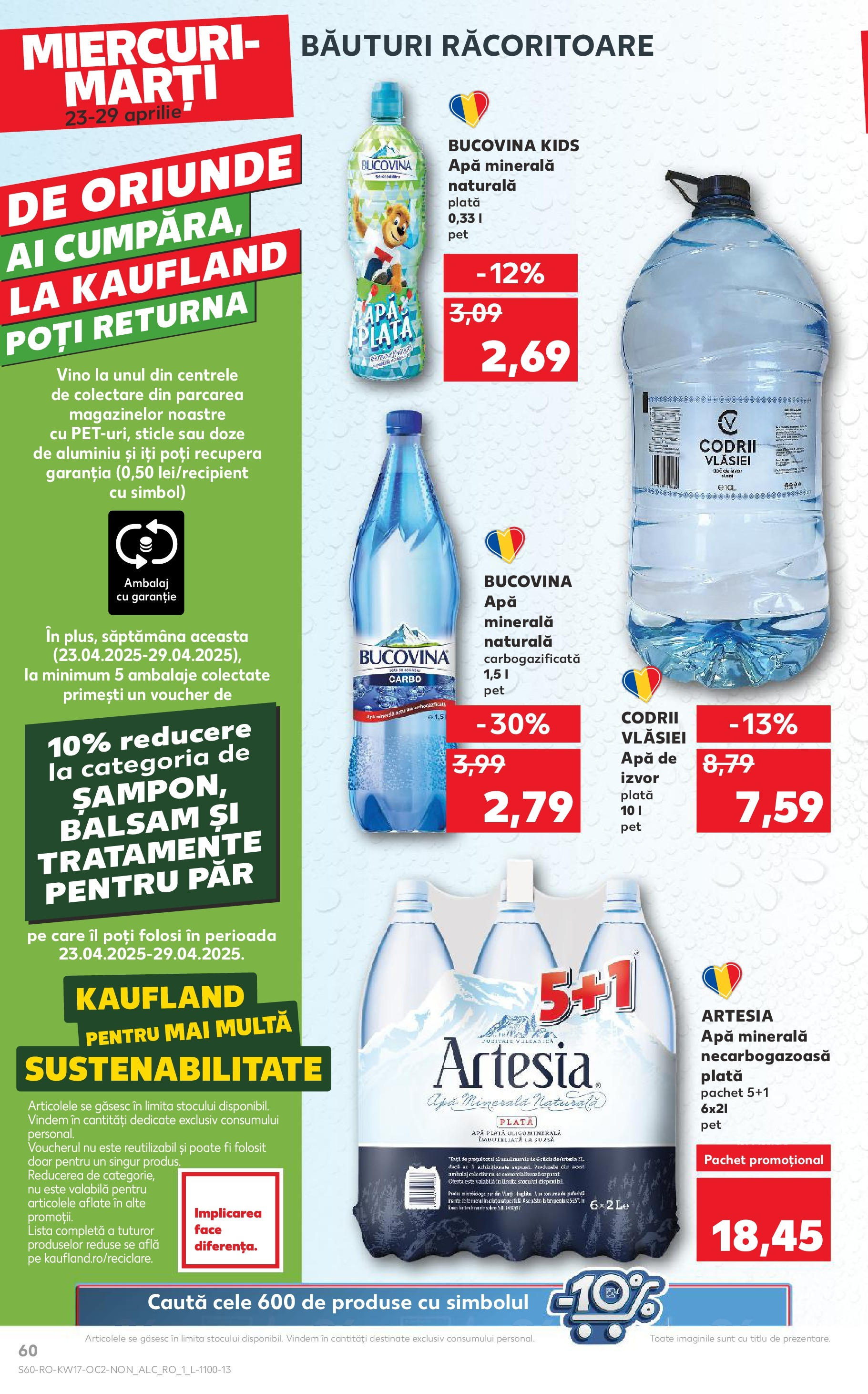 Catalog Kaufland - Târgovişte 23.04.2025 || Revista si Oferte | Pagină: 60 | Produse: Yazı tahtası kalemi, Balsam, Apă Catalog Kaufland - Târgovişte 23.04.2025 - Revista si Oferta | Pagină: 60 | Produse: Yazı tahtası kalemi, Balsam, Apă