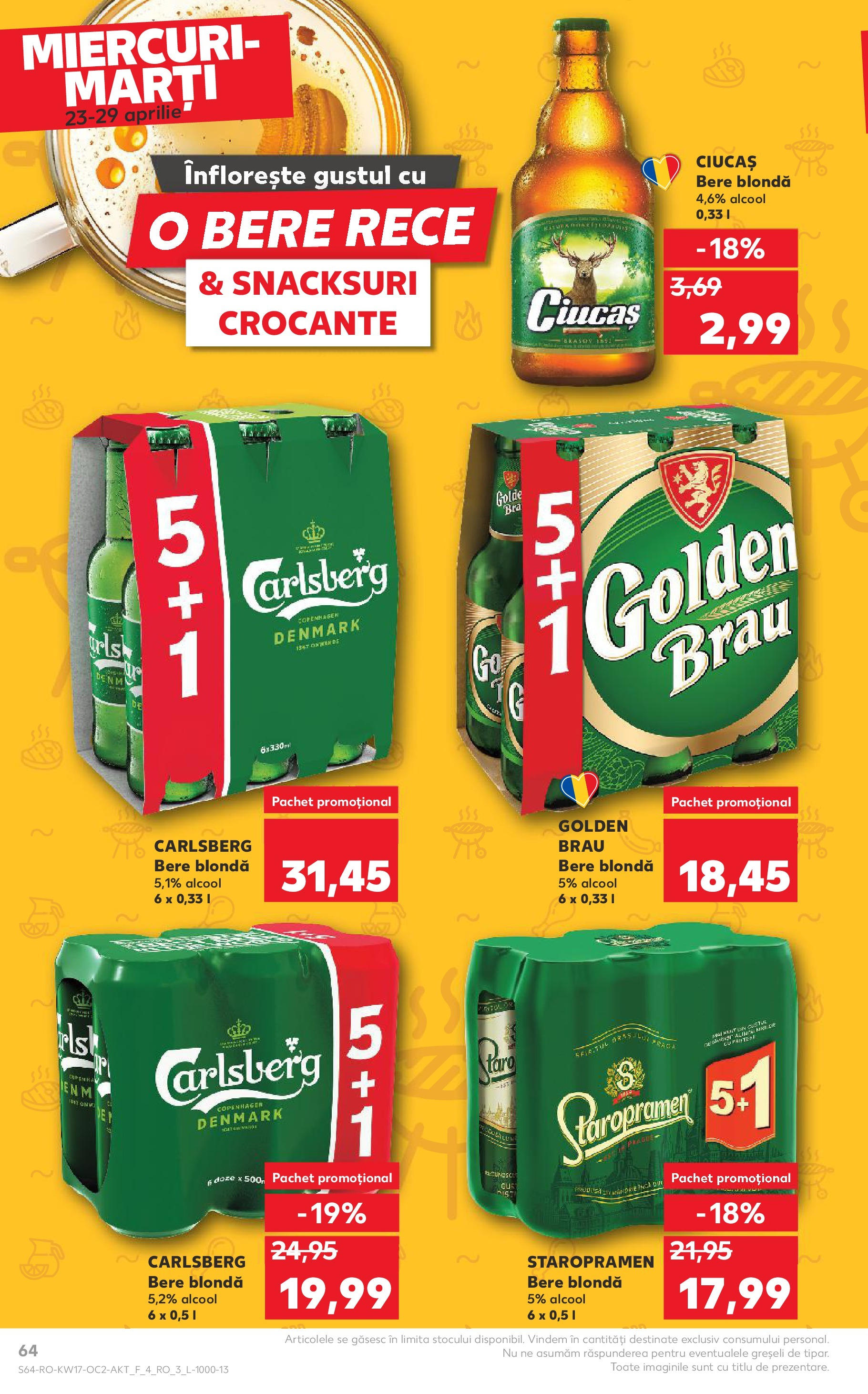 Catalog Kaufland - Târgovişte 23.04.2025 || Revista si Oferte | Pagină: 64 | Produse: Bere Catalog Kaufland - Târgovişte 23.04.2025 - Revista si Oferta | Pagină: 64 | Produse: Bere