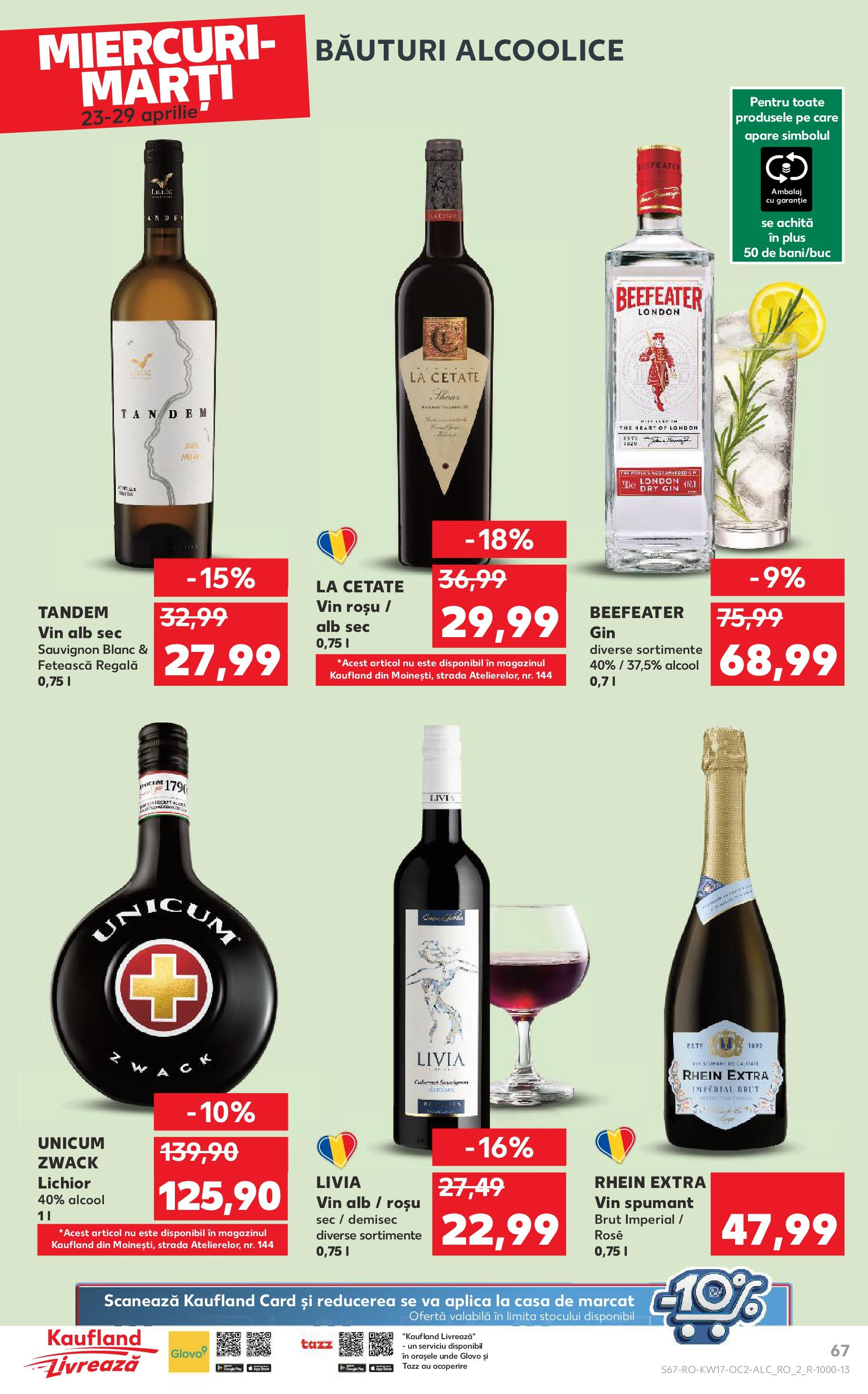 Catalog Kaufland - Târgovişte 23.04.2025 || Revista si Oferte | Pagină: 67 | Produse: Lichior, Vin, Gin Catalog Kaufland - Târgovişte 23.04.2025 - Revista si Oferta | Pagină: 67 | Produse: Lichior, Vin, Gin