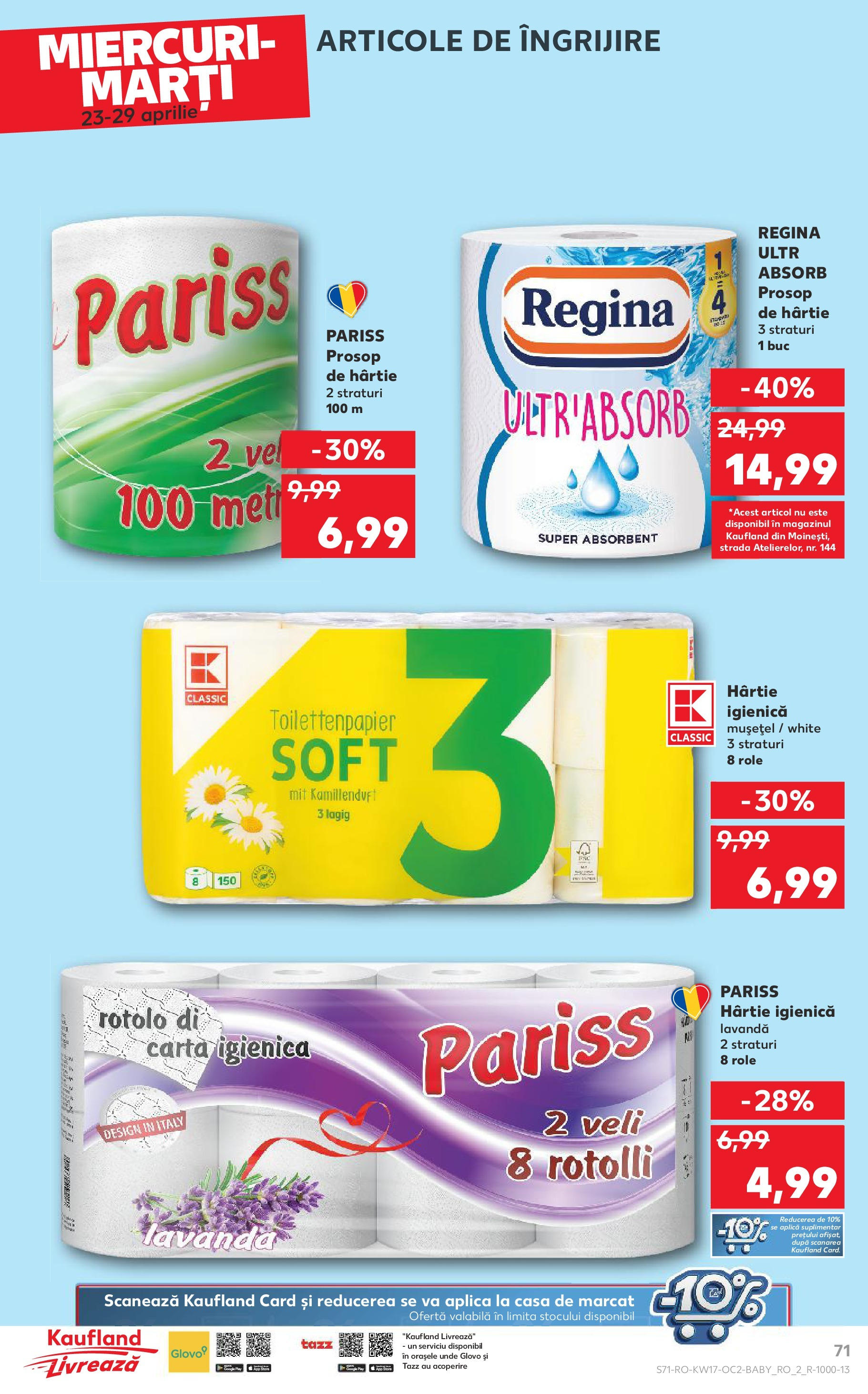 Catalog Kaufland - Târgovişte 23.04.2025 || Revista si Oferte | Pagină: 71 | Produse: Role Catalog Kaufland - Târgovişte 23.04.2025 - Revista si Oferta | Pagină: 71 | Produse: Role