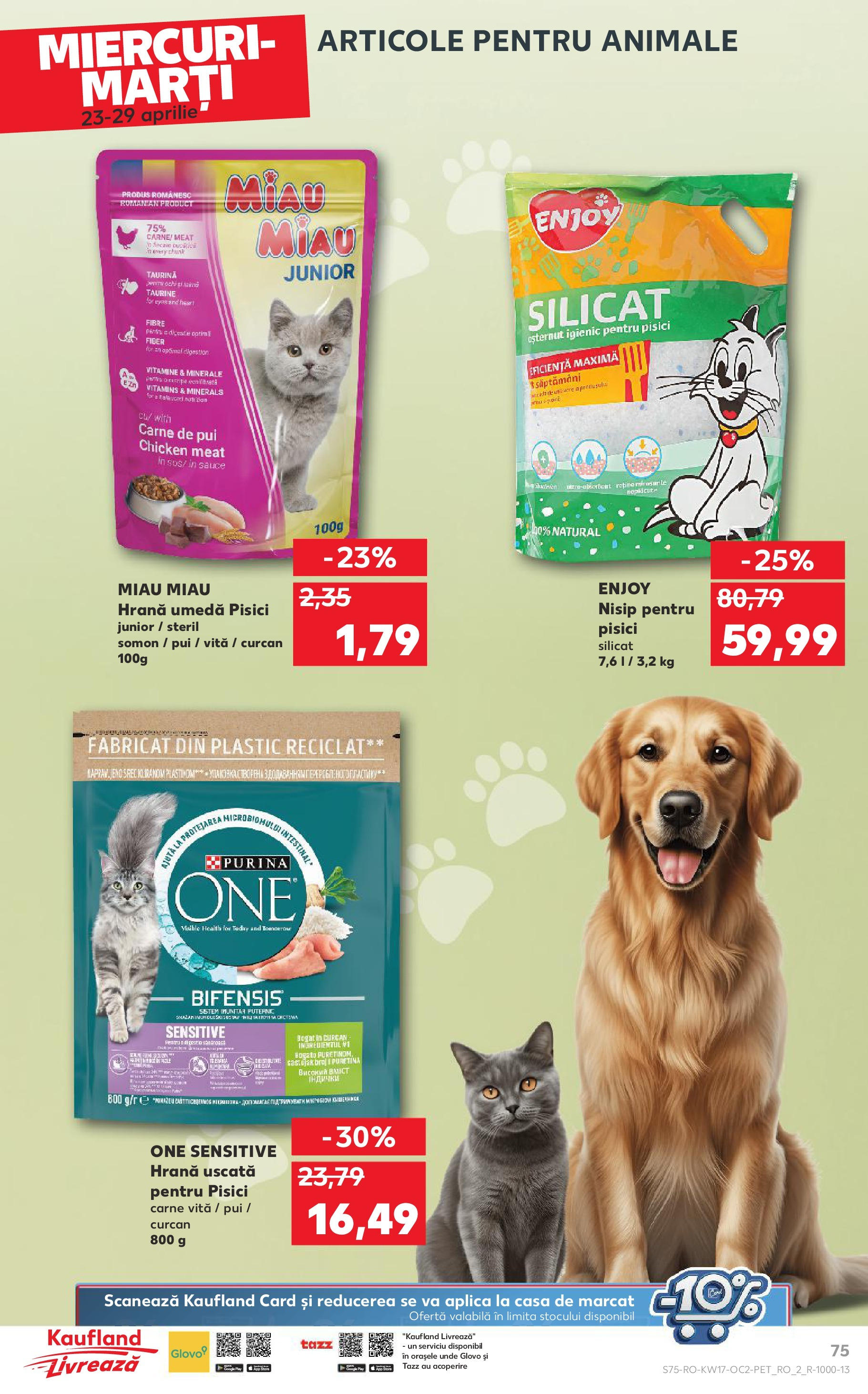 Catalog Kaufland - Târgovişte 23.04.2025 || Revista si Oferte | Pagină: 75 | Produse: Hacıyatmaz Kedi Oyuncağı, Carne De Pui Catalog Kaufland - Târgovişte 23.04.2025 - Revista si Oferta | Pagină: 75 | Produse: Hacıyatmaz Kedi Oyuncağı, Carne De Pui