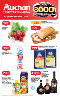 Auchan - Auchan újság érvényessége 04.23.-ig - amely érvényes a következő dátumtól: 16.04.2025