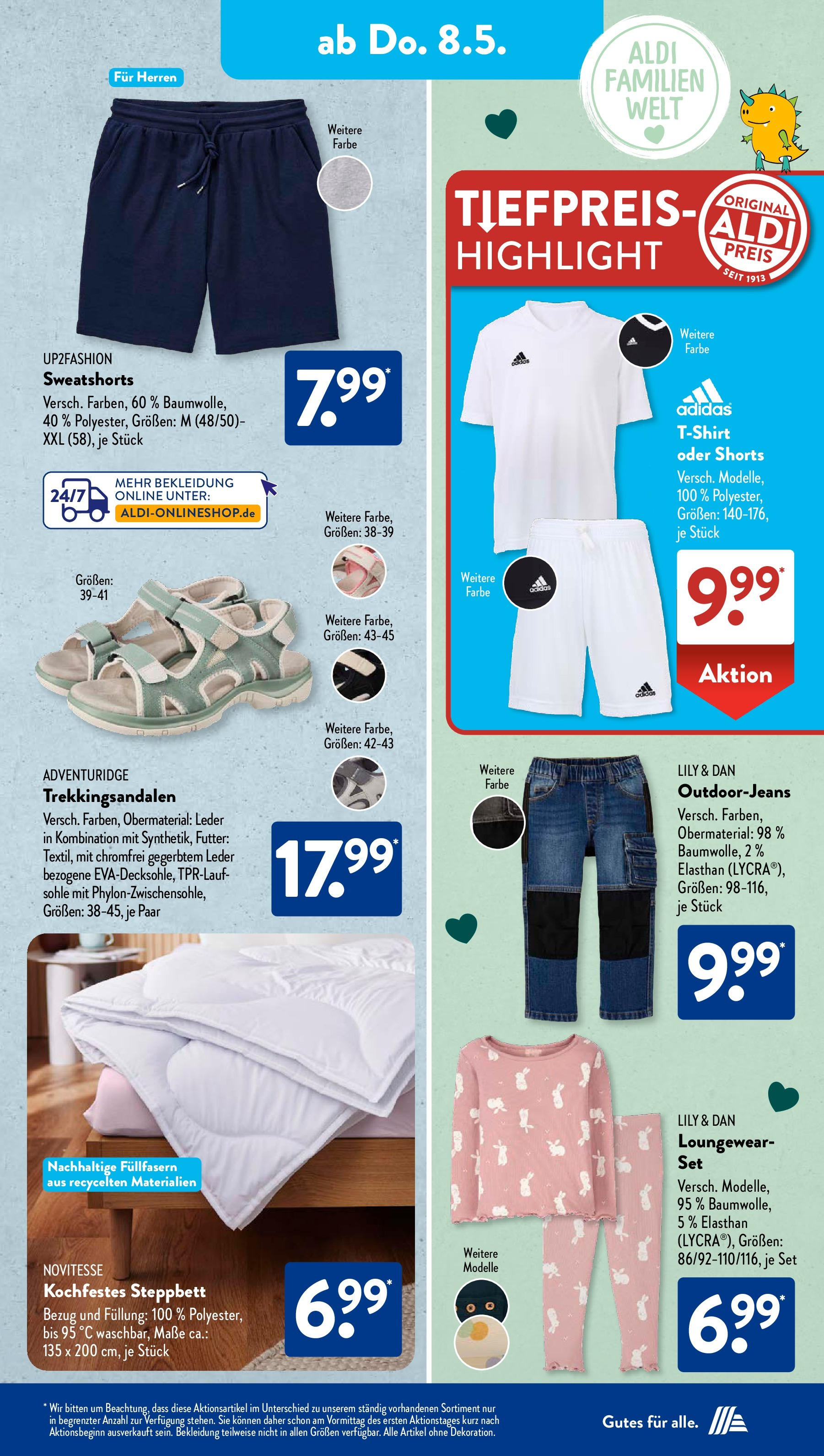 Aldi Süd - Aldi Süd: Wochenangebote (ab 04.05.2025) zum Blättern | Seite: 22 | Produkte: Up2fashion, T-Shirt, Sweatshorts, Bekleidung Aldi Süd - Aldi Süd: Wochenangebote (ab 04.05.2025) zum Blättern | Seite: 22 | Produkte: Up2fashion, T-Shirt, Sweatshorts, Bekleidung