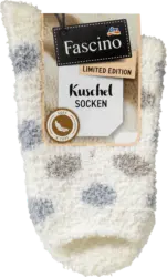 Fascino Kuschelsocken weiß & blau Gr. 35-38