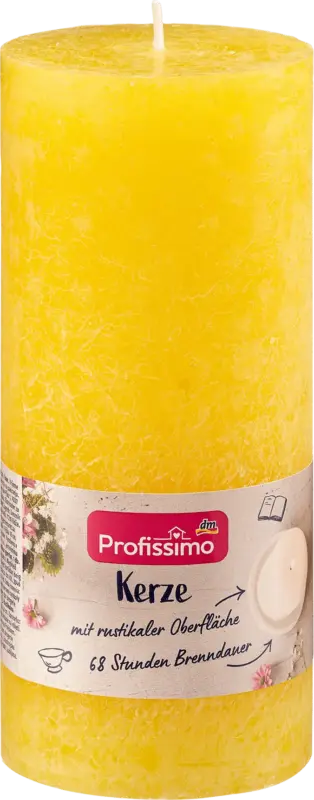 Profissimo Kerze rustik 160/68 gelb